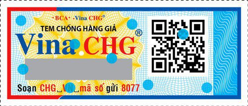 Một mẫu tem chống hàng giả áp dụng công nghệ chống giả 5S của Vina CHG