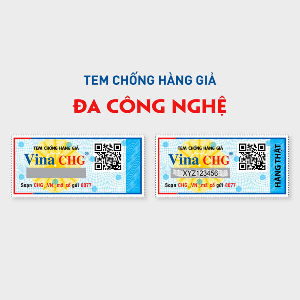 tem chống hàng giả, tem đa công nghệ, vina chg