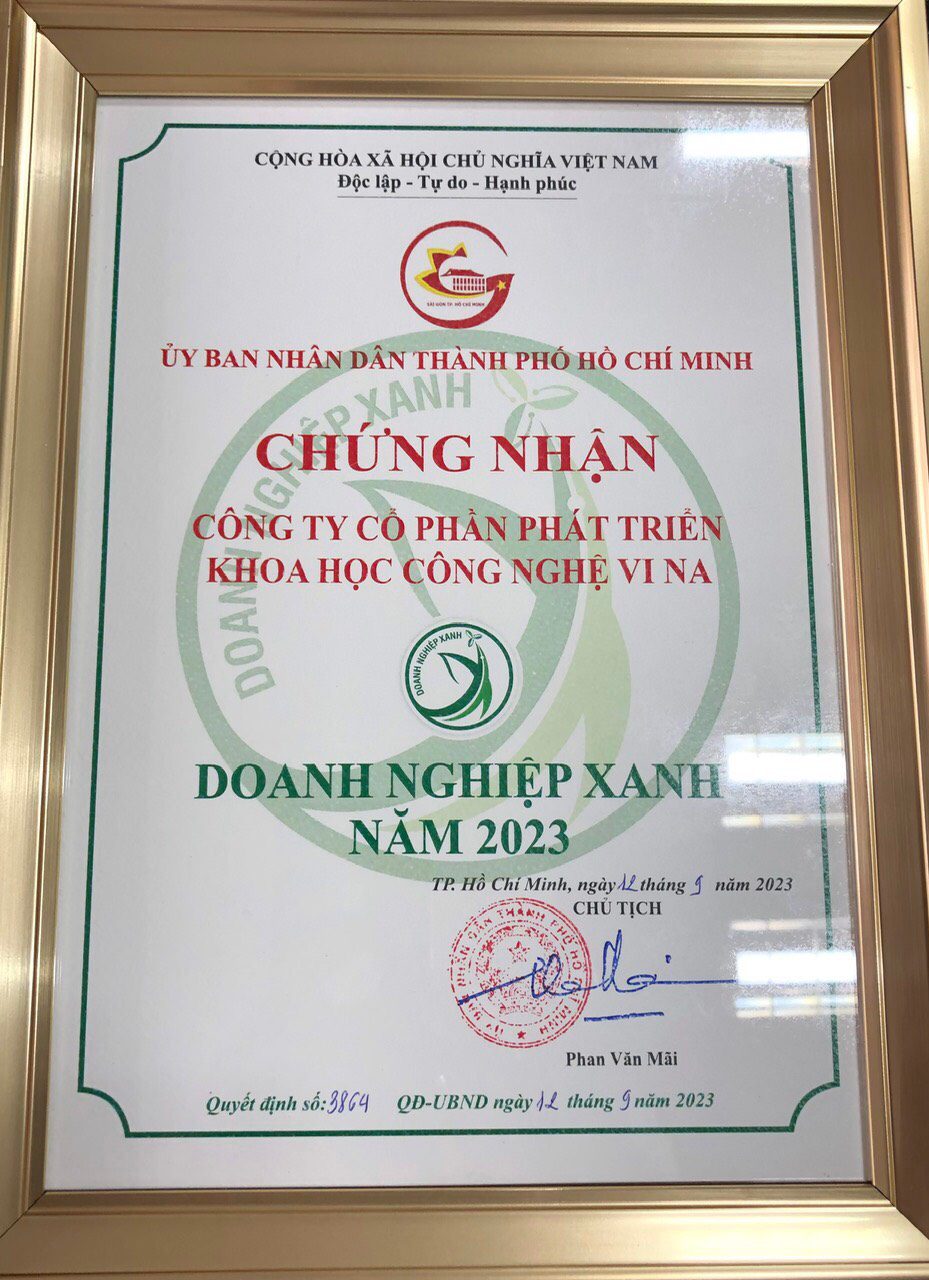 Nguyễn Viết Hồng, Doanh nghiệp xanh TPHCM năm 2023, vina chg