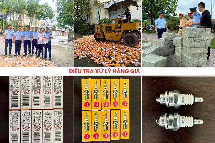 bắt giữ tiêu hủy bugi NGK giả mạo