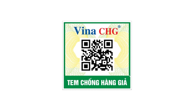 Mẫu tem chống giả qr code của công ty Vina CHG