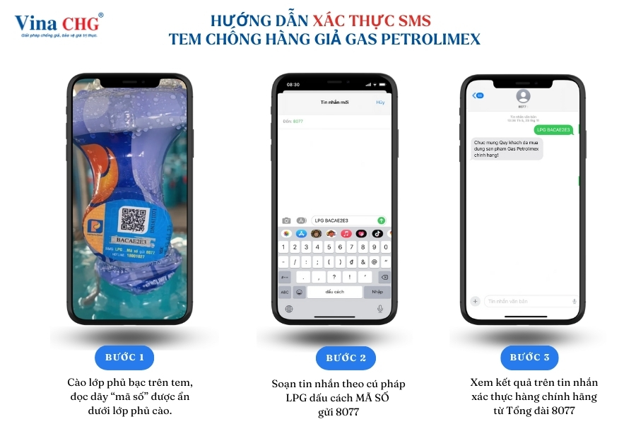 cách xác thực công nghệ sms trên tem chống hàng giả petrolimex