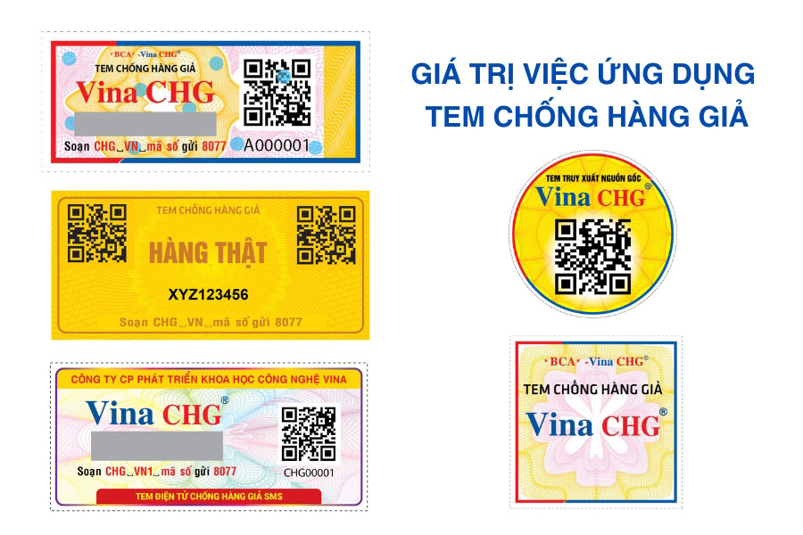 mẫu tem chống hàng giả và giá trị của chúng