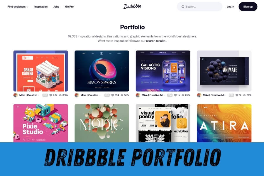 Giao diện Dribbble