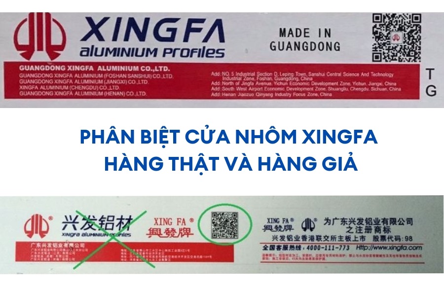 phân biệt nhôm xingfa giả