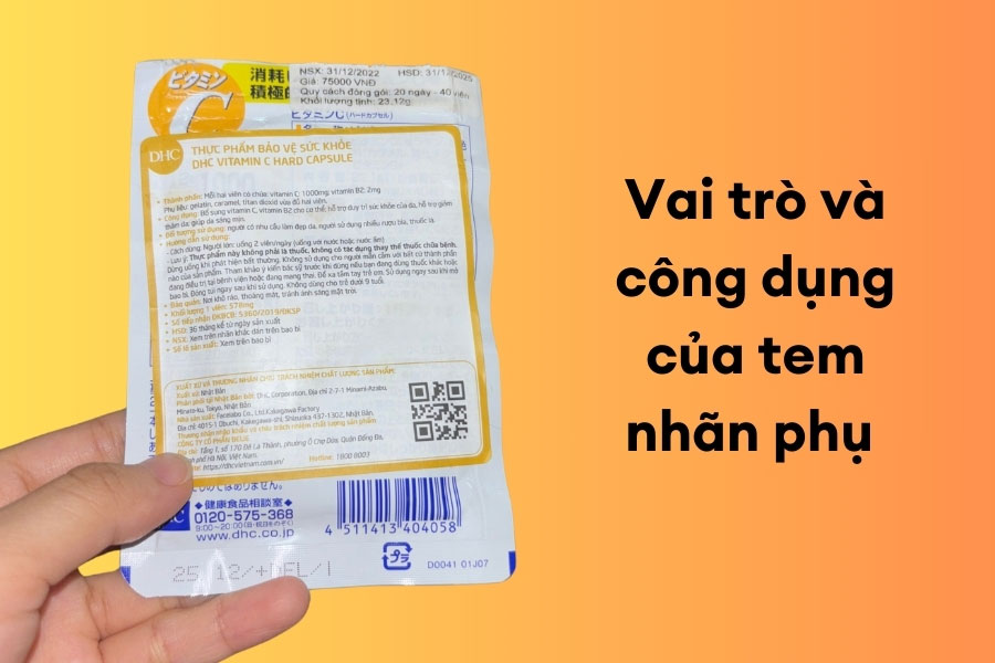 tem phụ trên sản phẩm vitamin c 