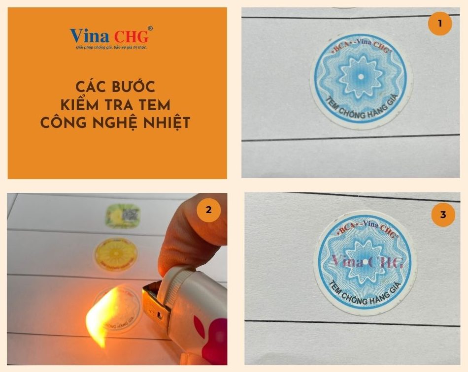 kiểm tra tem chống giả công nghê nhiệt bằng bật lửa