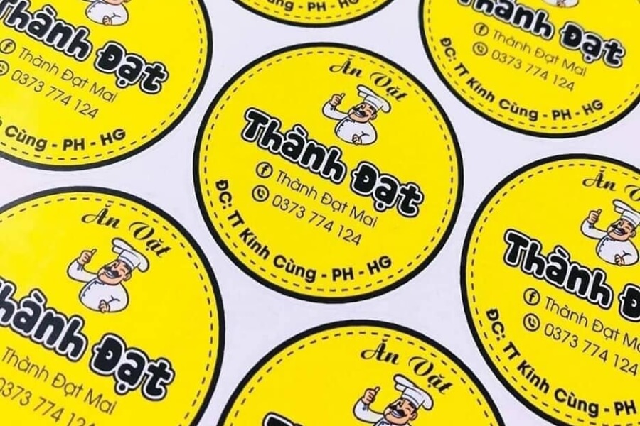 Mẫu sticker ăn vặt