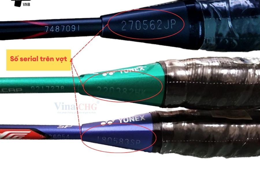 số seri trên các dong vợt yonex