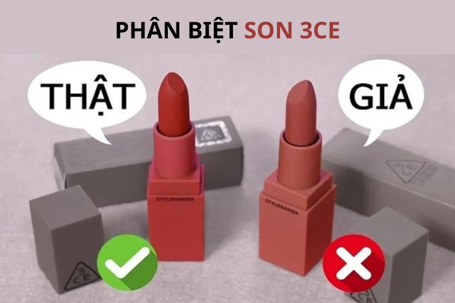 Hàng thật giả son lì 3CE