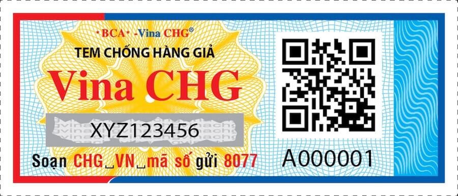 Mẫu tem QR Code kết hợp với công nghệ SMS