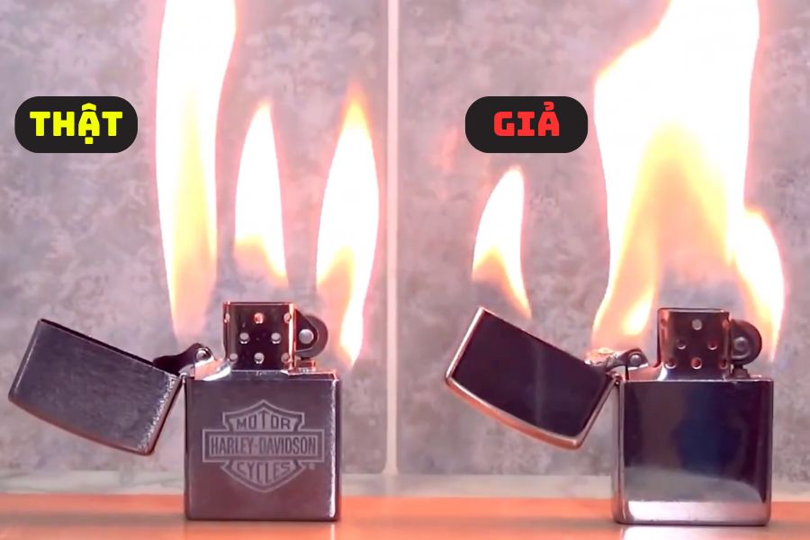 Phân biệt Zippo bằng đốt nóng