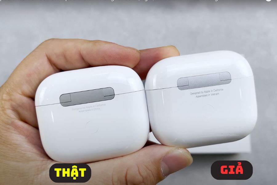 Cách phân biệt airpod thật và giả dựa trên vỏ hộp nhựa