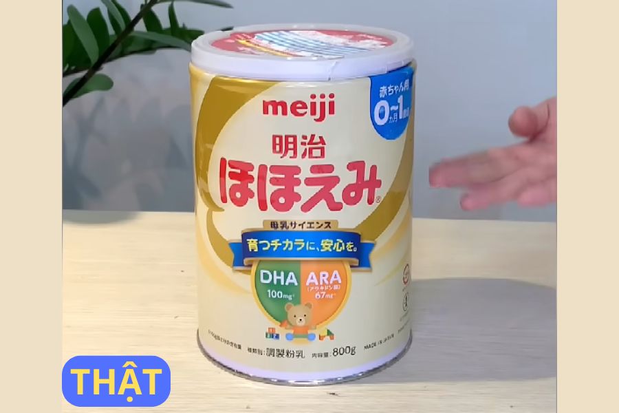 Bao bì sữa meiji thật