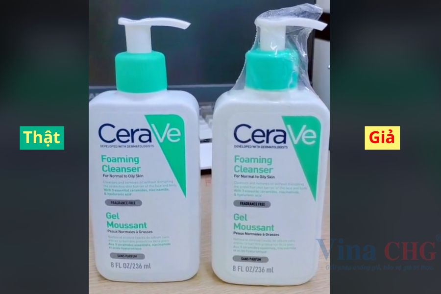 Cách phân biệt sữa rửa mặt cerave thật giả bằng màng co