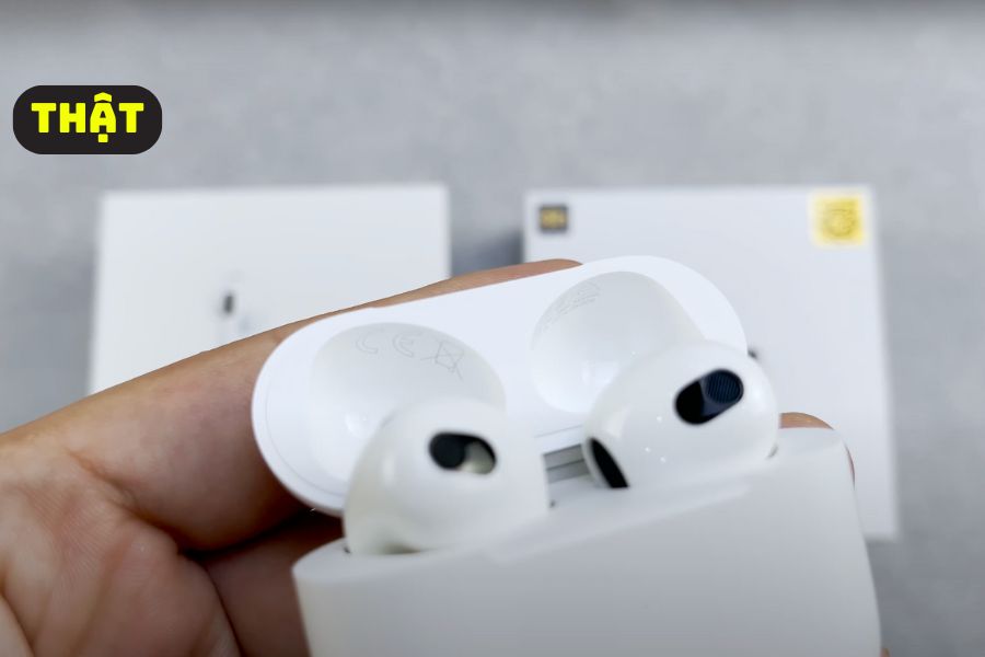 Cách phân biệt airpod thật và giả dựa trên nắp bên trong