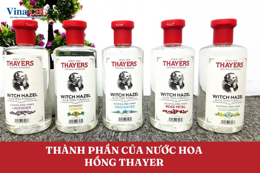 thành phần nước hoa hồng thayer