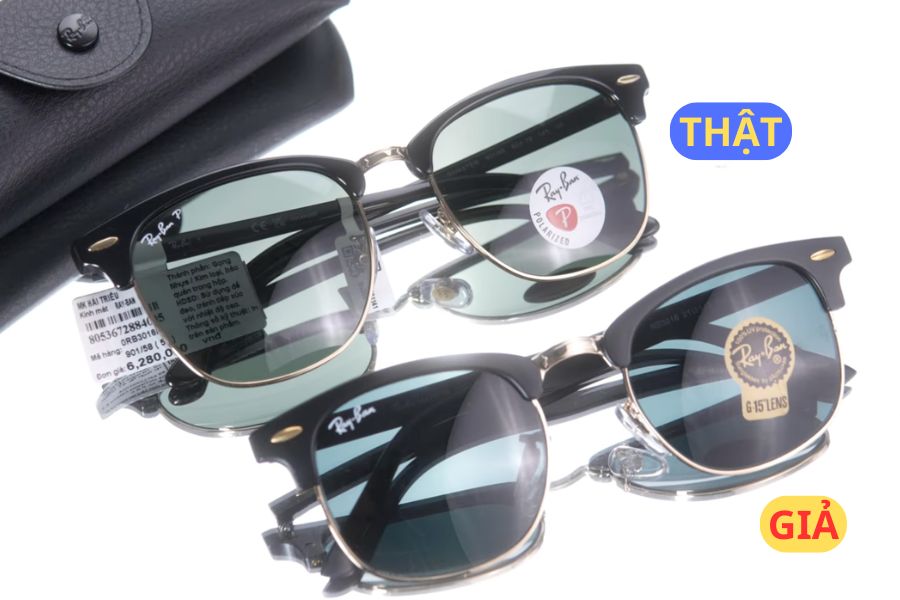 Kính rayban thật và giả