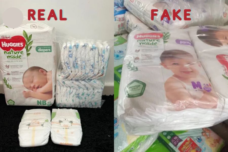 phân biệt bỉm huggies