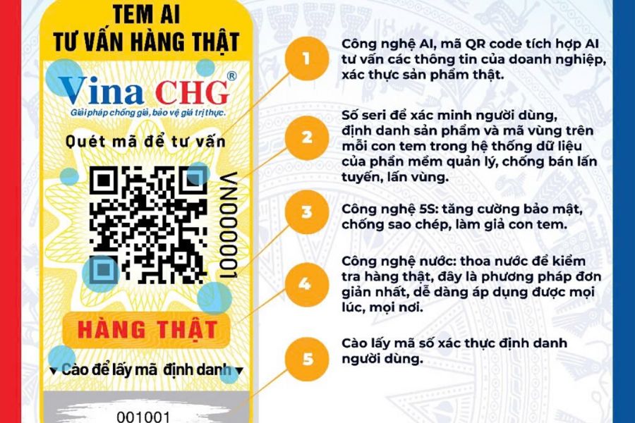 Cấu tạo của tem AI do Vina CHG phát triển