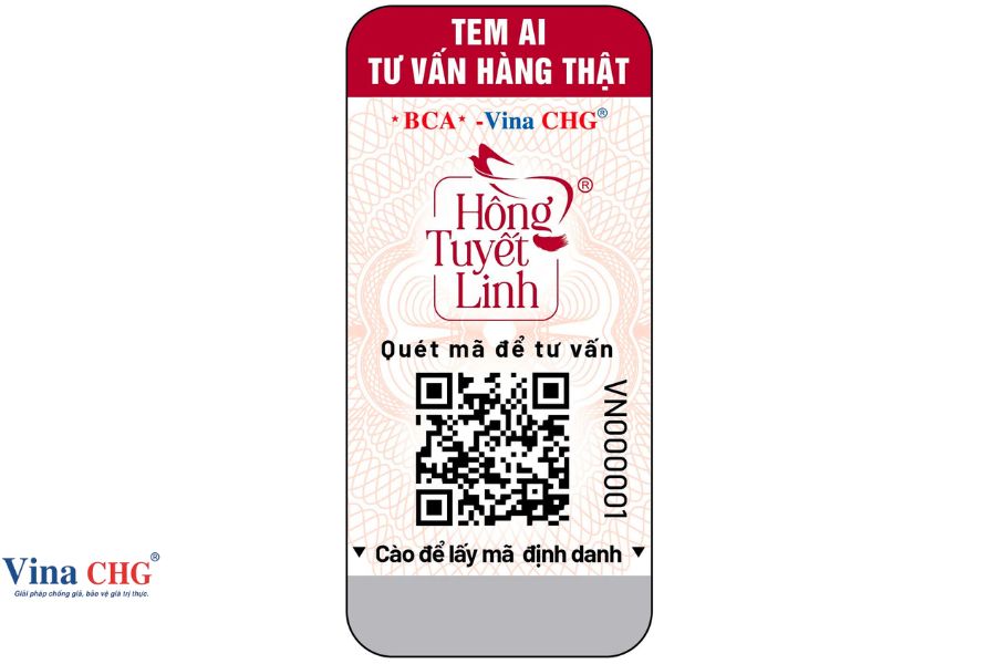 Tem AI cho yến sào Hồng Tuyết Linh