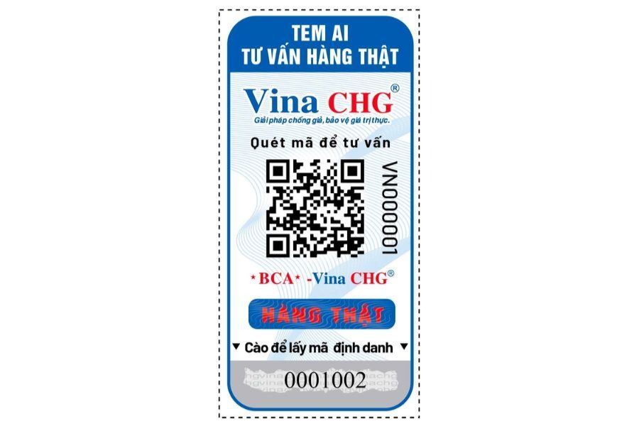 Tem chống hàng giả AI do Vina CHG nghiên cứu