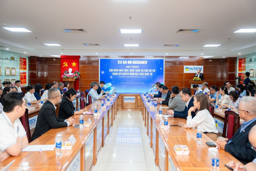 Toàn cảnh hội thảo khai thác, phát triển tài sản trí tuệ trong kỷ nguyên khoa học công nghệ số