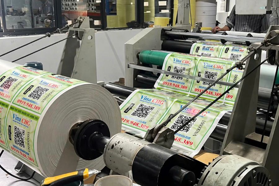 Máy tin tem chống giả của Vina CHG