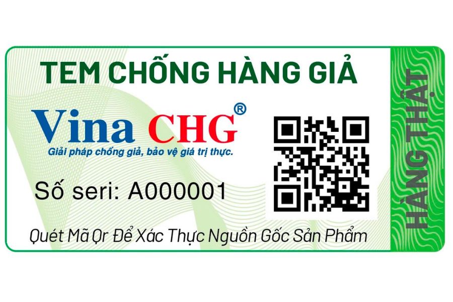 Tem nhãn decal giấy chống giả của Vina CHG