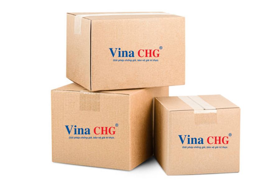 3 thùng hàng có logo vina chg